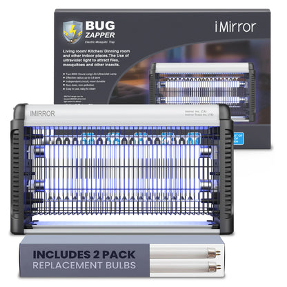 iMirror Electric Indoor Bug Zapper, Indoor Insect Killer with Replacement Bulbs