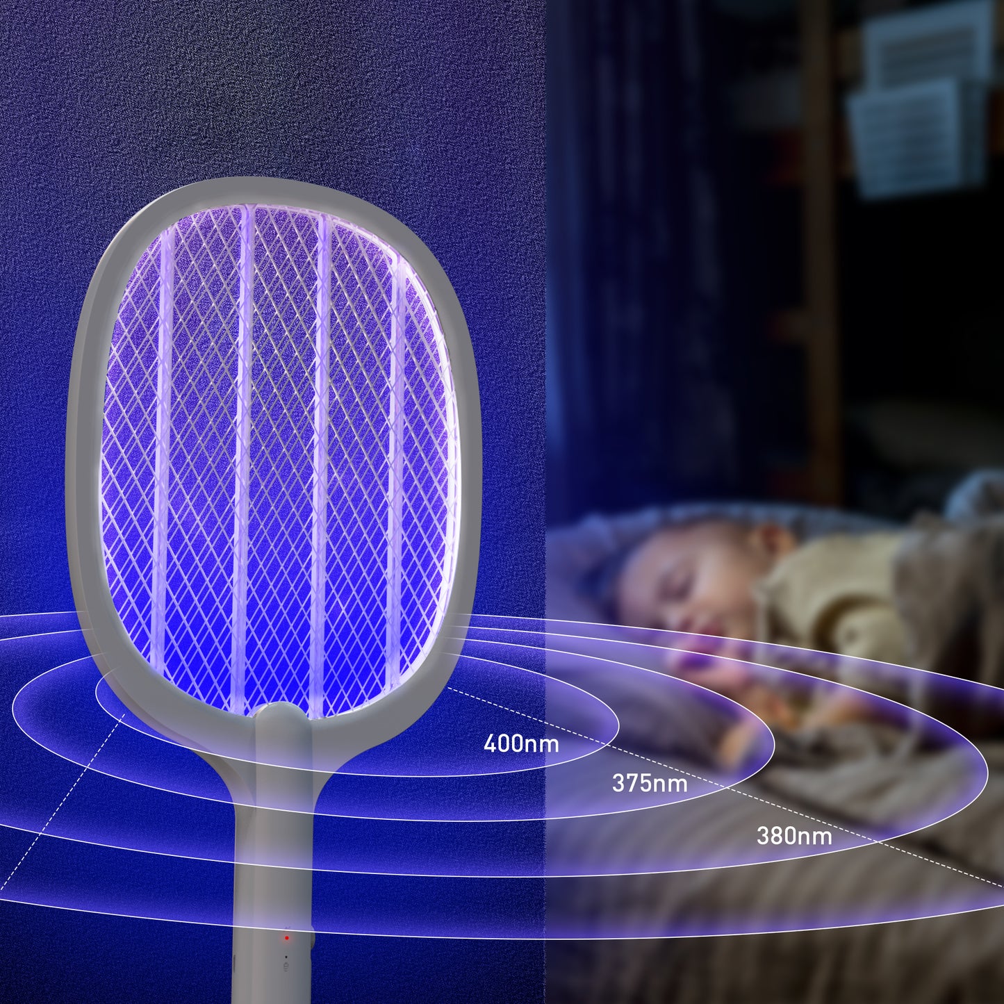 iMirror Bug Zapper Racket, 2 in 1 Rechargeable Electric Fly Swatter 2000mAH (Version 2023.1)