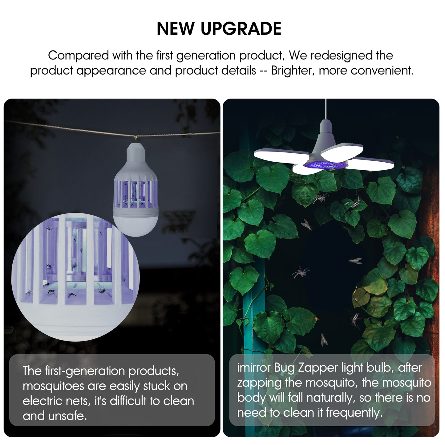 iMirror Bug Zapper Light Bulb for Home, Patio,  Backyard, Garage